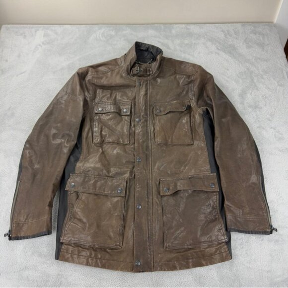 John Varvatos USA Men's Size XL 100% Lambskin Leather Jacket Great Condition - Picture 1 of 8